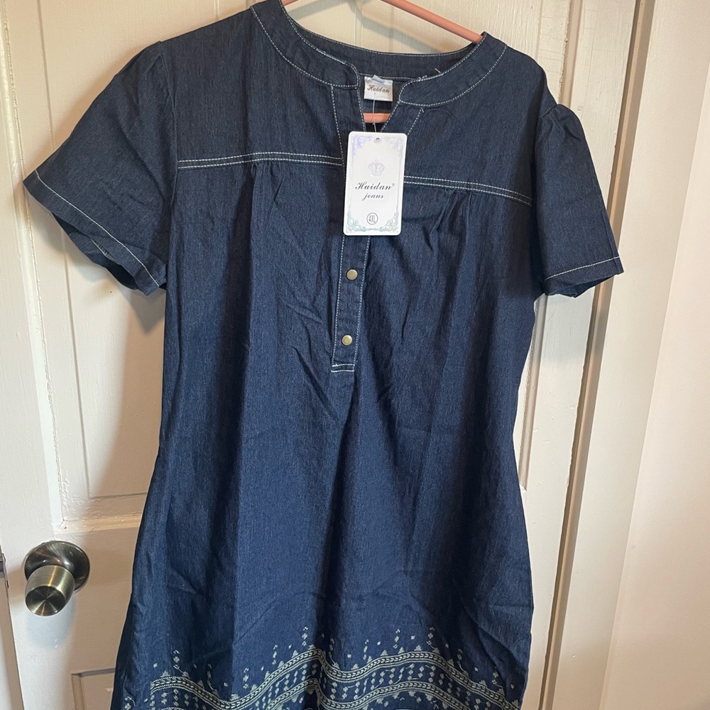Indigo Short Sleeve Dress